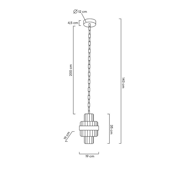 Lampa wisząca IMPERO złota - Moosee